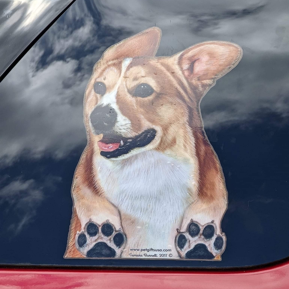 Large Corgi Car Window Decal Sticker